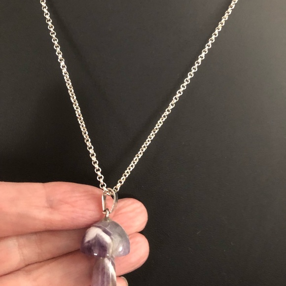 Amethyst Mushroom Necklace - Picture 4 of 7
